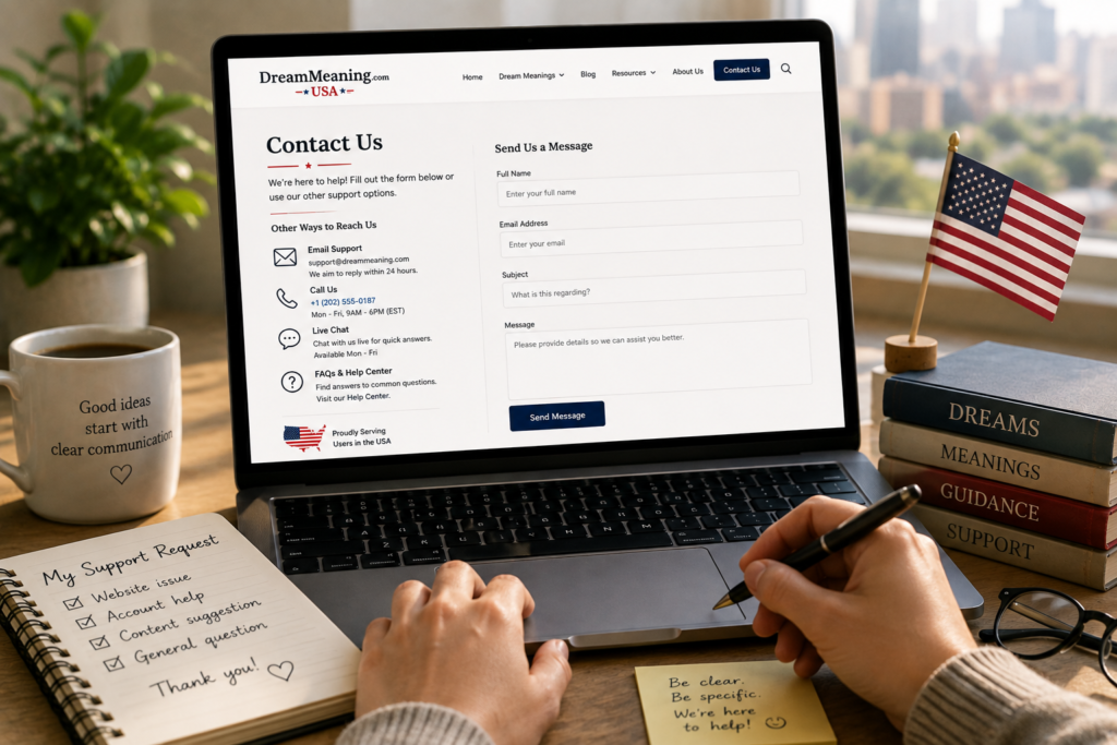 DreamMeaniing.com Contact: How to Reach Customer Support in the USA